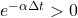 e^{ -\alpha  \Delta t}>0