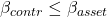 \beta_{contr} \le \beta_{asset}